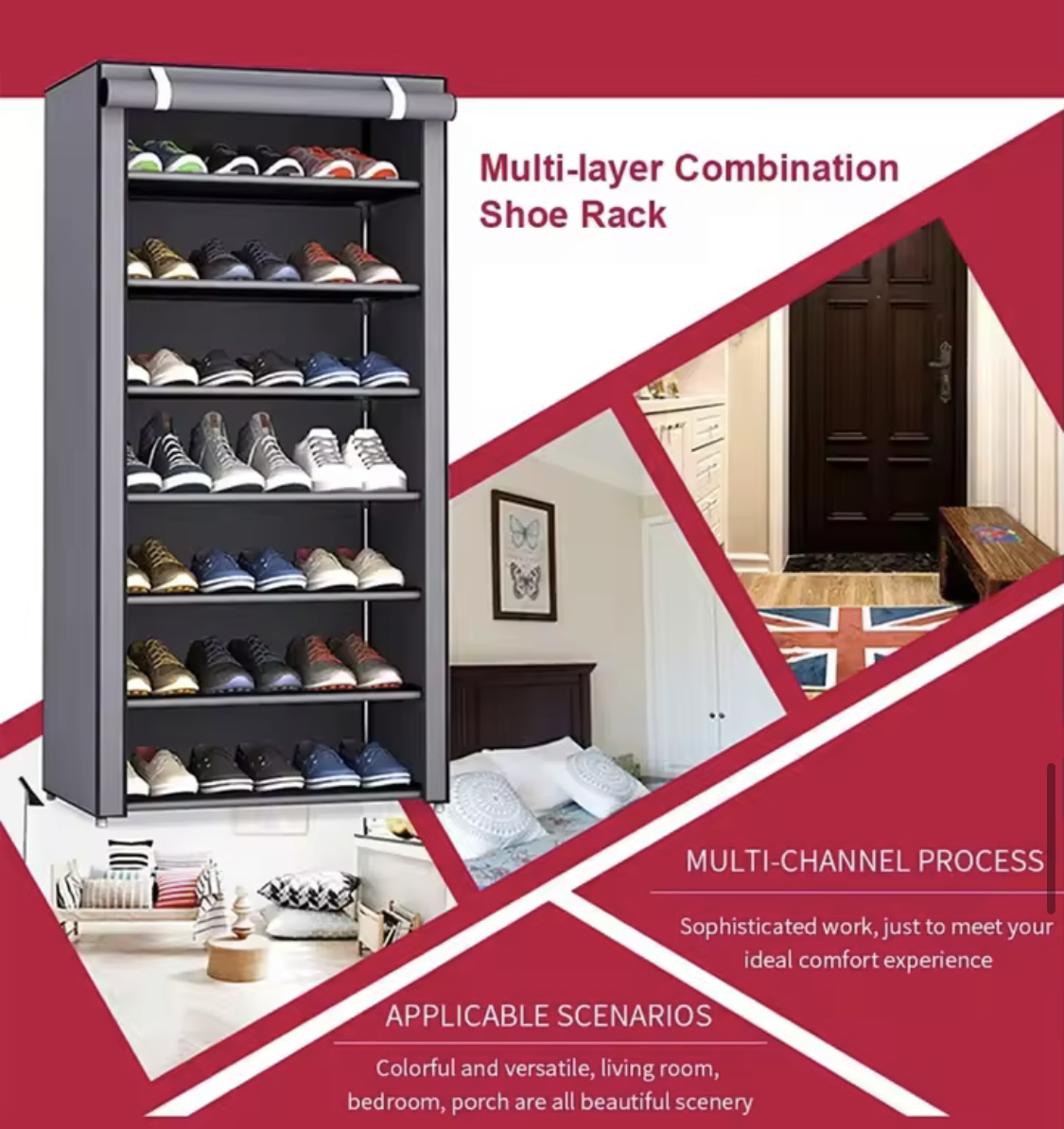 ORGANIZADOR ARMARIO ZAPATOS 10 NIVELES